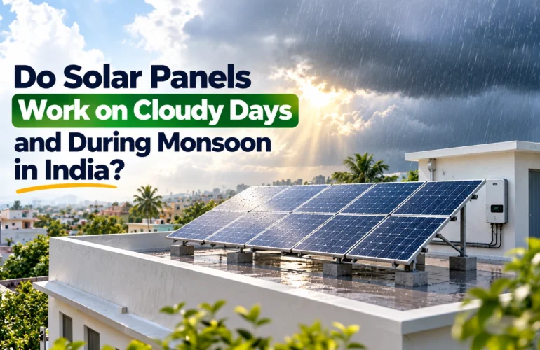 solar panels work on cloudy days in India