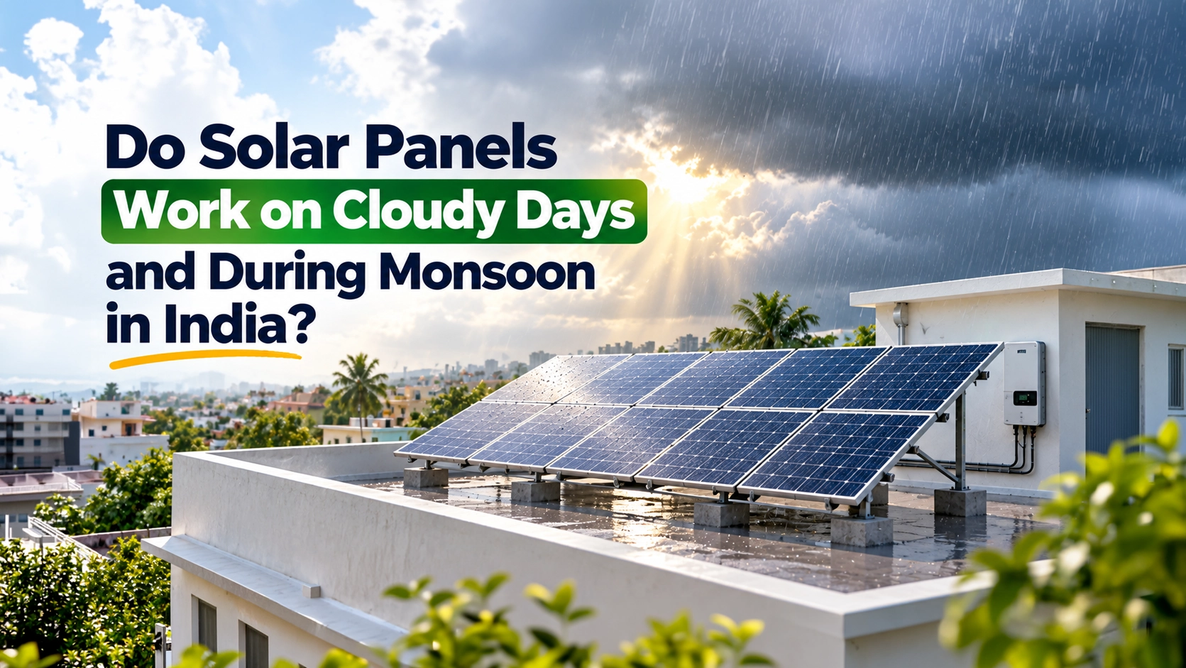 solar panels work on cloudy days in India